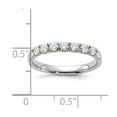 thumbnail image 2 of FJC Finejewelers 14 kt White Gold  7 Stone G H I True Light Moissanite Band 2 mm, 2 of 8
