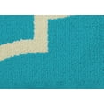 thumbnail image 4 of Garland Rug Quatrefoil Polypropylene Teal/Ivory Indoor Area Rug, 5' x 7', 4 of 5