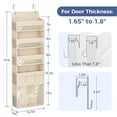 thumbnail image 4 of Over The Door Hanging Storage Organizer, 5 Tier Heavy-Duty Wardrobe Storage Organizer with Side Pockets, Foldable Behind Door Storage, Hanging Shelves for Bedroom, Bathroom and Baby Nursery, 1-Pack, 4 of 7