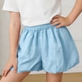 thumbnail image 4 of Gealkoca Girl's Cute Elastic Waist Ruffled Mini Skirts Girls Summer Casual Bubble Skirts with Pocket Kids Solid Color Bubble Skirt 4-15 Years, 4 of 9
