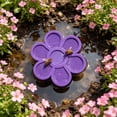 thumbnail image 6 of YAMB Flower Shaped Floating Drinking Station, 7.87in Outdoor Bee Floating Water Station Decor, Lightweight Foam Bird Bath Decor for Garden Orchard and Farm Outdoor Water Feeding, Purple, 6 of 7