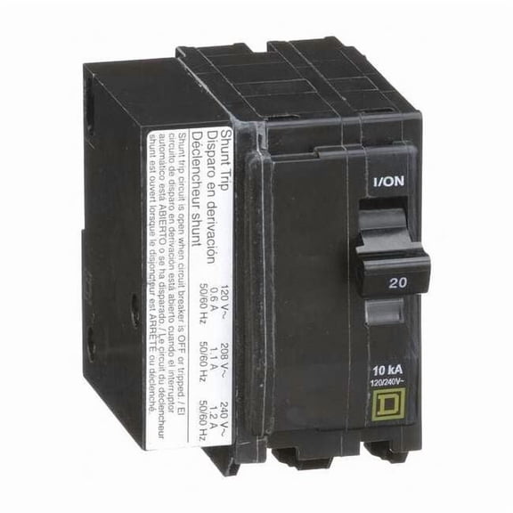 Square D Circuit Breaker,20A,Plug In,120/240V,2P QO2201021