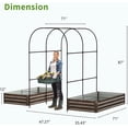 thumbnail image 2 of SLSY 3-in-1 Elevated Garden Bed with 87inch High Arched Rack,Suitable for Climbing Plants,Galvanized Planter Box,Outdoor Gardening,Climbing Vegetables,Flowers,Wood Grain, 2 of 8