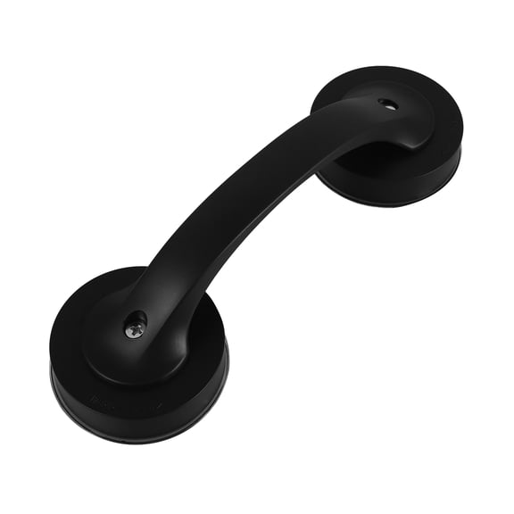 HAMPPLIES Black Comfort Grip Plastic Safety Handrail for Shower and Bathtub, Non- Support Rail