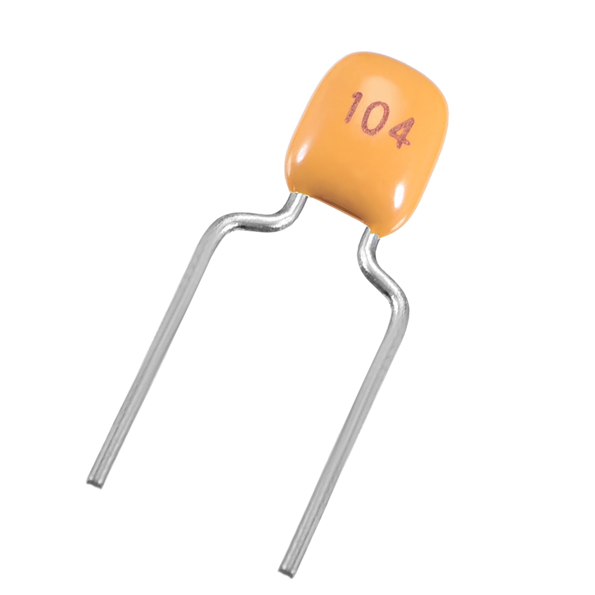 Monolithic Multilayer Ceramic Chip Capacitors 50V 0.1uF, Pack of 50, Yellow