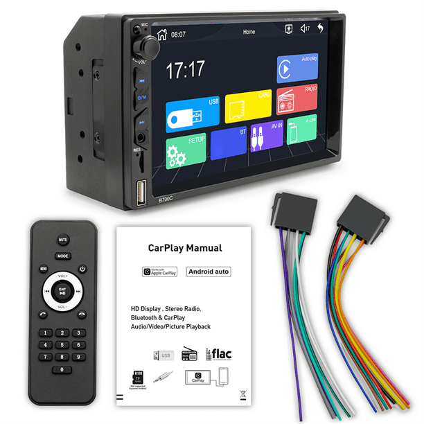 Kenally Reproductor MP5 para coche de 7 pulgadas, pantalla HD, cámara de respaldo, Radio, vídeo, MP3/WMA/WAV, sistema de Audio, accesorios Multimedia Cambiadores de CD de coche Kenally VI002183-00B