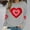 Gray, variant on Plus Size Sweatshirts for Womens Valentine's Love Heart Printed Shirts Long Sleeve Round Neck Blouses Valentine's Day Sweater Pullover Tops