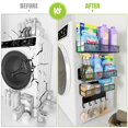thumbnail image 3 of Paquete de 4 estantes magnéticos para lavadora, organizador magnético de lavandería resistente con ganchos, estante de lavadora para refrigerador, cestas de almacenami, 3 of 7