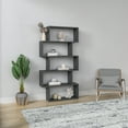 thumbnail image 2 of Ada Home Decor Barclay Multiple Tier Open Shelf Modern Bookcase, Anthracite, 2 of 7