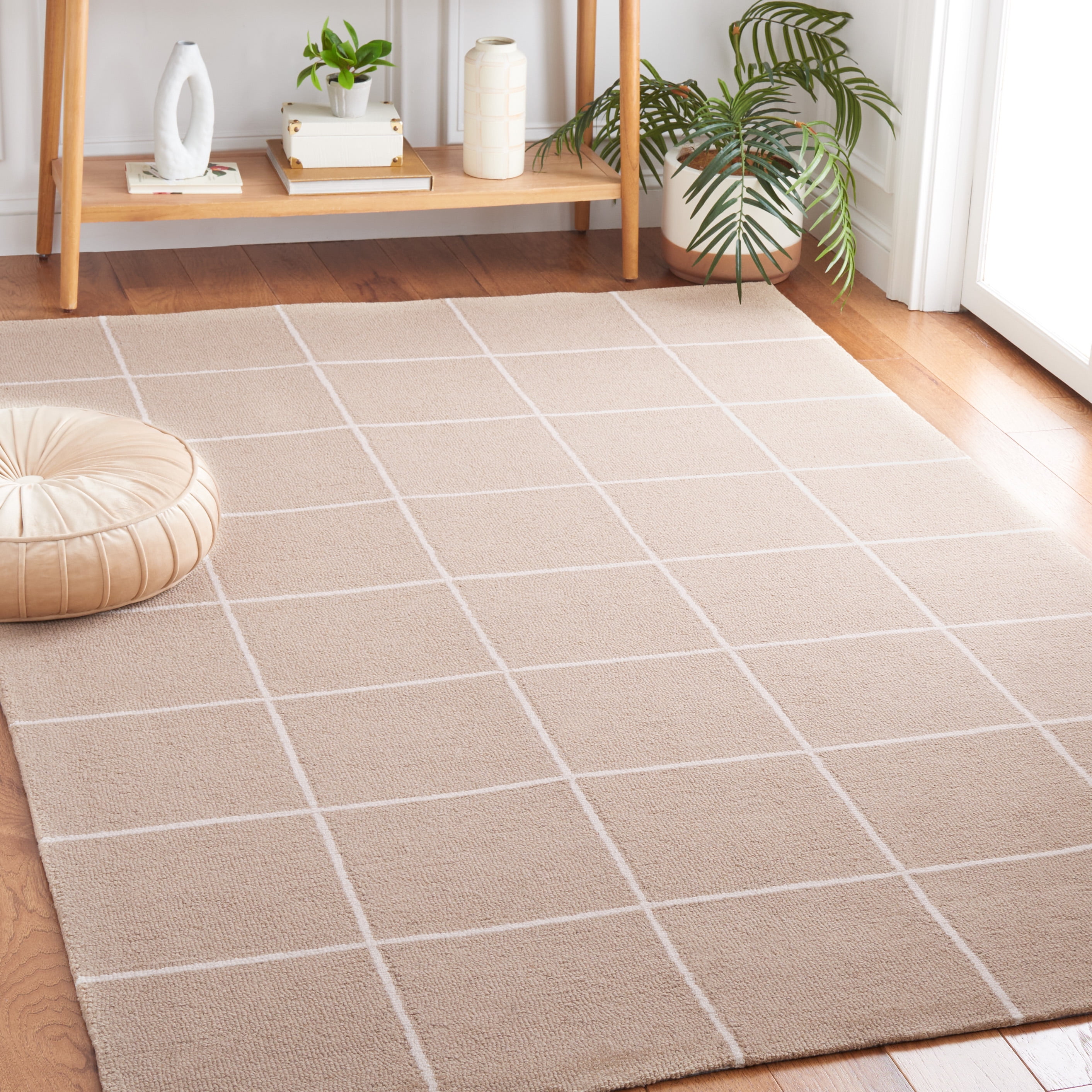 SAFAVIEH Martha Stewart Micro Loop Area Rug, Beige/Ivory, 4' x 6'