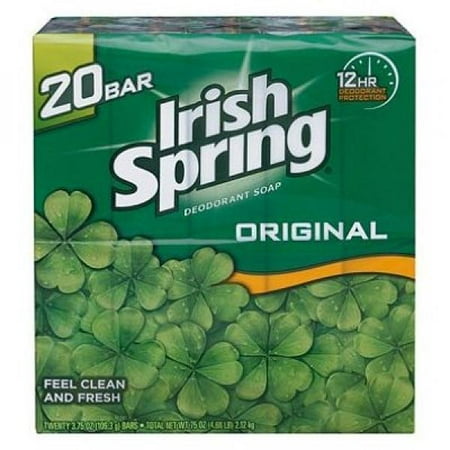 20 Percent Soap - Irish Spring Deodorant Soap Original Scent - 20 ct