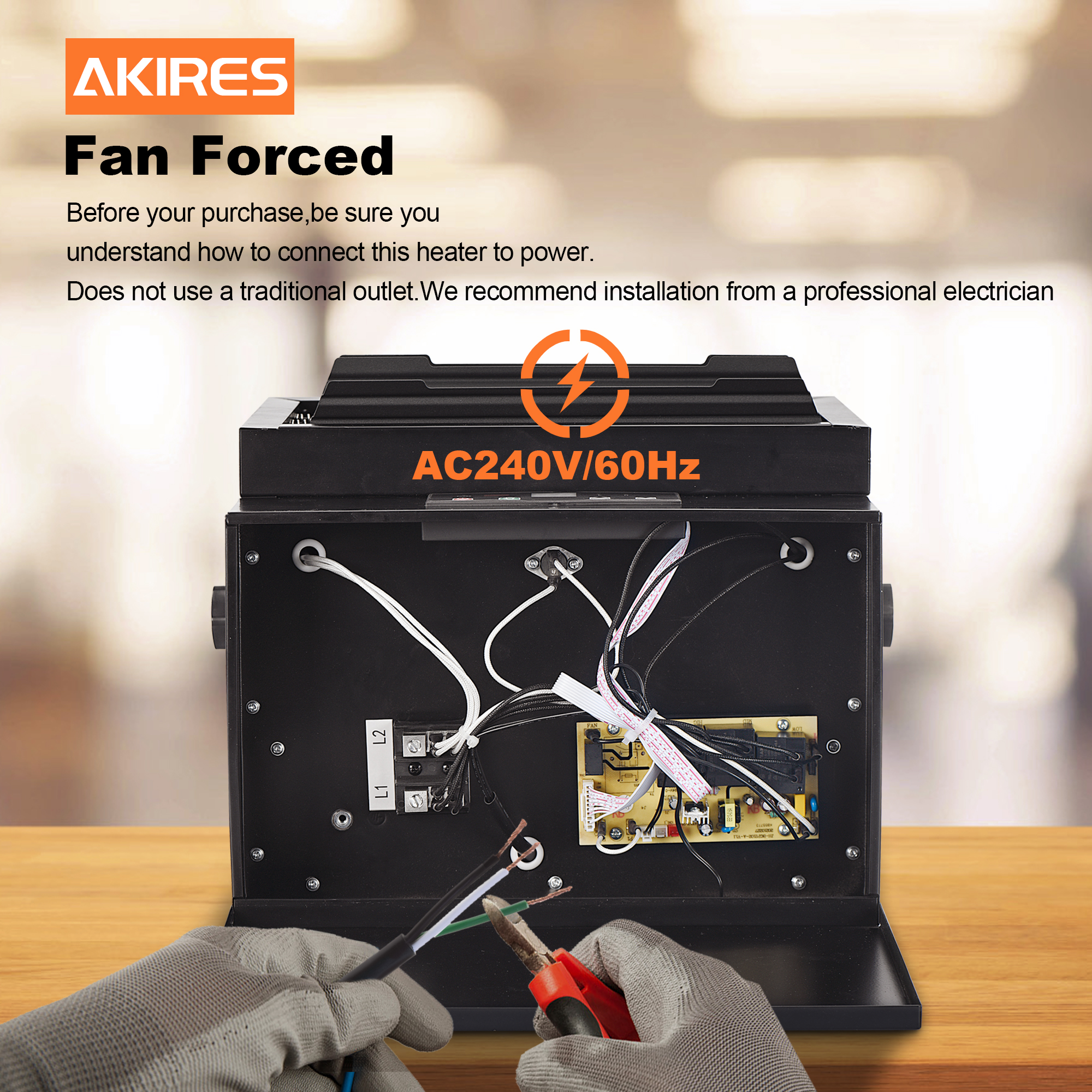 AKIRES 7500-Watt Electric Garage Heater 240V, Ceiling Mounted Fan Forced  Industrial Shop Heater with Remote, 25000BTU 750sqft Hard-Wired Space Heater  for Garage - Walmart.com