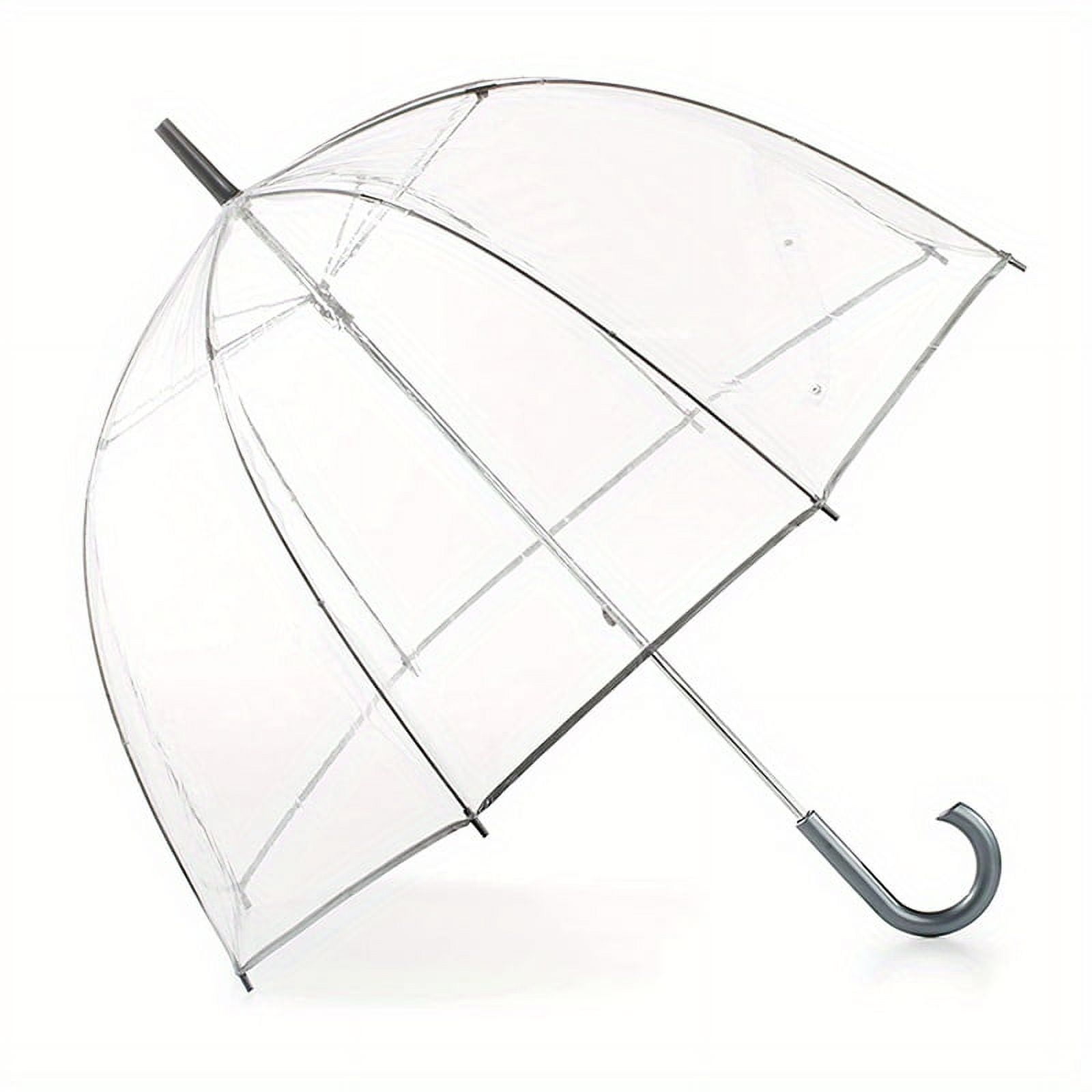 1 Pack Clear Dome Bubble Umbrella - See-Through, Rain & Windproof, Automatic Open, 47-Inch Wide Canopy - Perfect for Weddings, Prom, Graduation, Outdoor Events, Men, Women, All Ages
