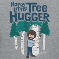 thumbnail image 3 of Teelocity Bob Ross Happy Little Tree Hugger Athletic Heather Short Sleeve Graphic Tee, 3 of 4