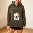 thumbnail image 2 of Pet Pouch Hoodie Womens Dog and Cat Carrier Hoodie Loose Fit Casual Cute Graphic Hooded Sweatshirt Winter Tops for Women Long Sleeve Pullover with Zipper Pouch Adjustable Opening, 2 of 5