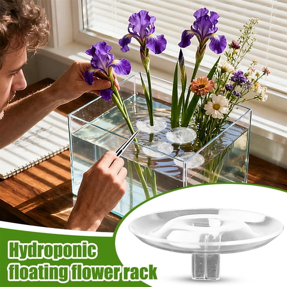 1Pcs Small Floating Flower Planter, Hydroponic Vase for Fresh Flowers, Modern Flower Arrangement Border & Display Kit, Wind Planter for Tabletop Decor,A