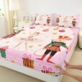 thumbnail image 3 of Manfei Christmas Nutcracker Twin Sheet Sets for Kid, Dreamy Princess Fairy Twin Fitted Sheet, Xmas Tree Gift Flat Sheet, Breathable Home Decor, 3pcs, 3 of 7