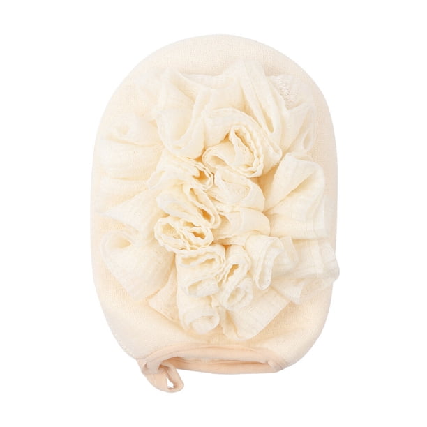 1pc baño esponja esponja bola de baño doble propósito exfoliante esponja de ducha (beige)