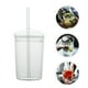 thumbnail image 3 of Vaso de vidrio con pajita Vaso de vidrio de gran capacidad Vaso para bebidas para el hogar Vaso de vidrio para beber, 3 of 5