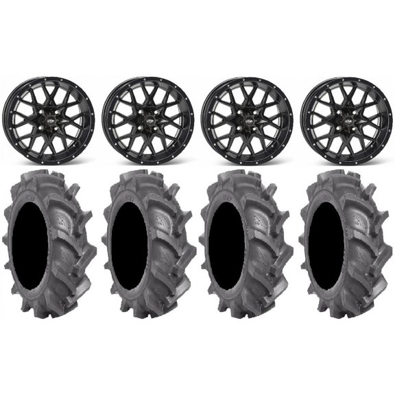 ITP Hurricane 14" Wheels Black 28" BKT AT 171 Tires Sportsman RZR Ranger
