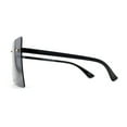 thumbnail image 4 of Retro Oversize Rimless Rectangle Shield Sunglasses All Black, 4 of 4