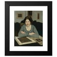 thumbnail image 2 of Konrad Krzyżanowski 20x24 Black Modern Framed Museum Art Print Titled - Portrait of Julia Paszkiewicz (1914), 2 of 5