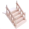 thumbnail image 1 of LOVEVER Maison de Poupée Mini Main Courante en Bois Escalier Scène Miniature Marche Modèle de Mobilier, 1 of 6