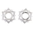 thumbnail image 2 of Par de Pendientes de Flores, Túneles, Tapones para Los Oídos, Calibres, Forma de Flor, Accesorio para Mujer, 2 of 7