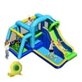 thumbnail image 1 of Gymax Inflatable Bouncer Climbing Bounce House Kids Slide Park Ball Pit w/ 750W Blower, 1 of 10