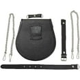 thumbnail image 3 of Authentic Black Leather Scottish Kilt Sporran Pouch and Belt, 3 of 5