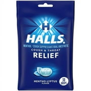 HALLS Relief Mentho-Lyptus Flavor Cough Drops, 1 Bag (40 Total Drops)