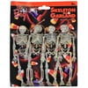 Spooky Mini Hanging 6.5" Skeletons Halloween Decor 5' Garland, Brown