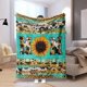 thumbnail image 4 of Manta de franela con estampado de mamá, mantas suaves con estampado de girasol y leopardo, dormitorio fresco, ropa de cama cómoda, manta informal para la siesta para el hogar y la oficina, regalos de, 4 of 8