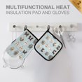 thumbnail image 4 of Yayeee Oven Mitts and Pot Holder Set of 2 Heat Resistant Kitchen Gloves Baking Hot Pad, Cute Cat Faces, 4 of 5