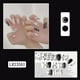 thumbnail image 1 of Set de uñas postizas HUOGUO Black & White Moon para niñas (24 piezas), 1 of 3