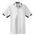 thumbnail image 5 of Port Authority K524 Mens Dry Zone Colorblock Ottoman Polo T-Shirt, White & Black - 4XL, 5 of 6