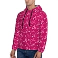 thumbnail image 3 of Lsque Breast Cancer Awareness6 Pattern Casual Men's Hoodie,Hooded Sweatshirt with Kangaroo Pocket,Pullover Hoodie-X-Large, 3 of 7