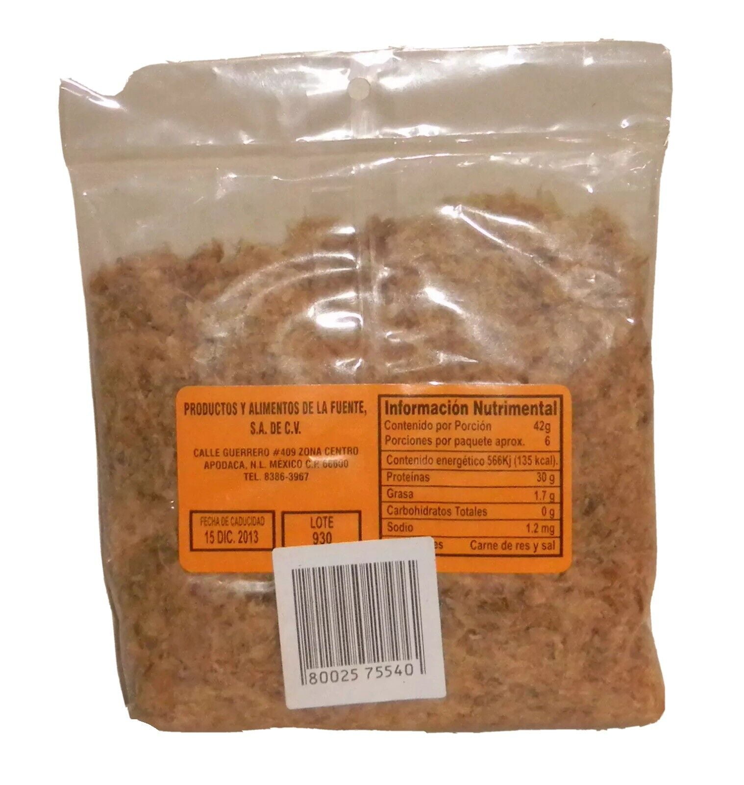 LA NORTENITA Machacado Carne Seca D Res Shred Beef Jerkey 125g Mexico Apodaca NL