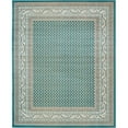 thumbnail image 1 of Unique Loom Tapis Central Pointillé Williamsburg 8' x 10' Rectangle Turquoise/beige, 1 of 2