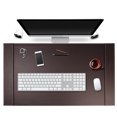 thumbnail image 2 of SUM Edge Series Hard Surface Stationary Vegan Leather Office Table top Desk Pad 34 x 20 for Desktops or Laptops, 2 of 5
