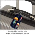 thumbnail image 3 of Square 2Pack PU Leather Colorful Jellyfish Cruise Luggage Tag with Privacy Cover and Name ID Tag for Travel Handbags Backpacks Luggage Tags, 3 of 6