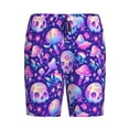 thumbnail image 6 of Daiia colorful mushroom Skull rainbow Mens Woven Stretch Pajama Short,Short Pajama Pants-Small, 6 of 7