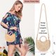 thumbnail image 2 of Bolso de hombro de paja, tejido Dailyacc, para verano, playa, mujer, 2 of 6