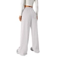 thumbnail image 6 of Gyexs Girls School Uniform Pants Wide Leg Ripped High Waisted Denim Pants Drawstring Pull on Casual School Travel Z03 Light Gray, 8-9 years, 6 of 8