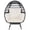 Black Rattan Beige Cushion-Adult, variant on LOGYAT Oversized Rattan Adult Egg Chair, 360 Swivel, Outdoor Patio Chair with overstuffed Cushions, Indoor Large Wicker Egg Chair, Black Rattan, Beige Cushion