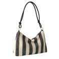 thumbnail image 1 of Bolsa de axila para mujer de axila de rayas de tejido suave para regalo de cumpleaños (negro) Tmvgtek Para Estrenar, 1 of 9