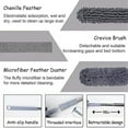thumbnail image 4 of 20Pcs Microfiber Duster Kit with Extension Pole 30-110 Inches for High Ceiling for Cleaning Cobweb, Blinds,5 set x duster,Grey, 4 of 7