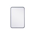 thumbnail image 1 of Elegant Lighting MR802030BL 20 x 30 in. Soft Corner Metal Rectangular Mirror, Blue, 1 of 4