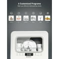 Moosoo Portable Dishwasher, Countertop Dishwasher with Glass Door, 6 Washing Modes, MX20