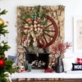 thumbnail image 4 of Christmas Wreath Farmhouse Wagon Wheel, Vintage Farmhouse Wreath, Christmas Decorations Wreath for Front Door Window Outdoor Hanging Home Garden Outdoor Decoration Wreath, 4 of 9